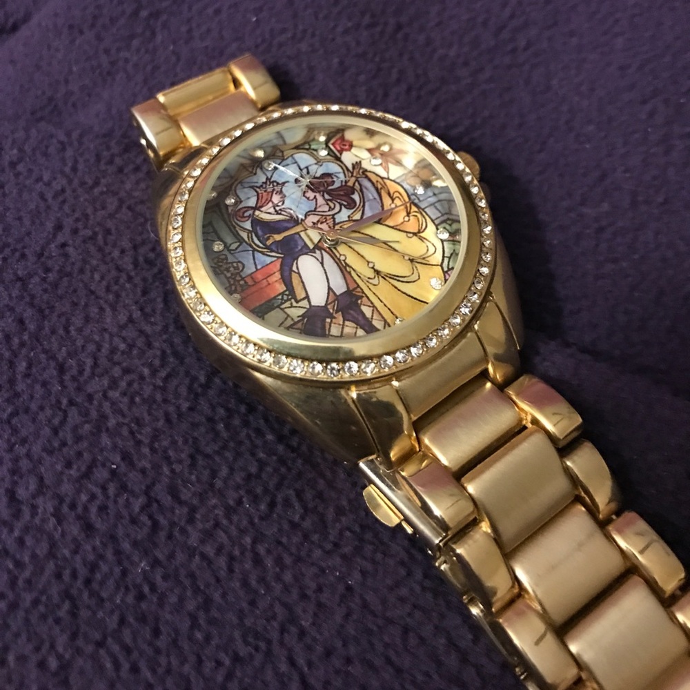 Disney Beauty & the Beast Stained Glass Watch